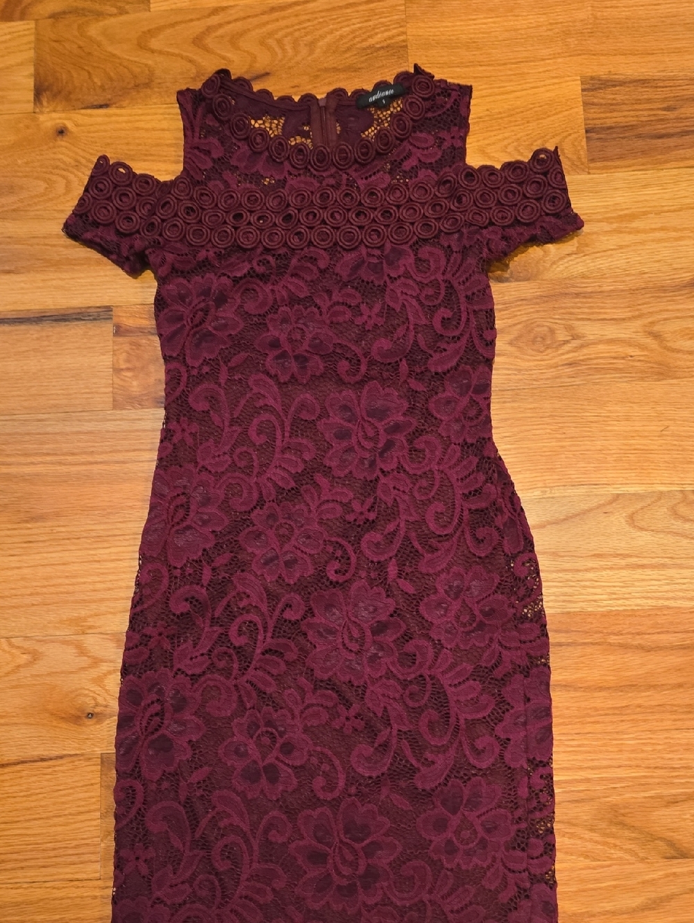 Ambiance Lace Dress in Wine